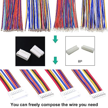 JST Connector Kit 1.5mm Pitch JST-ZH 1.5 Male Female Connector with Premium 28AWG Pre-Crimped Extension Cables,ZH 1.5mm Connector 2/3/4/5/6/7/8/9/10 Pin Male Female Housing (ZH-MF-Kit) - size: JST-1.5MM-ZH Male Female