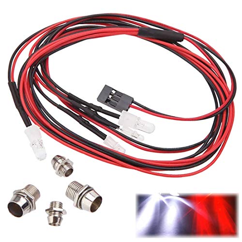 LED Light for RC Car Truck, 4 LEDs, Red