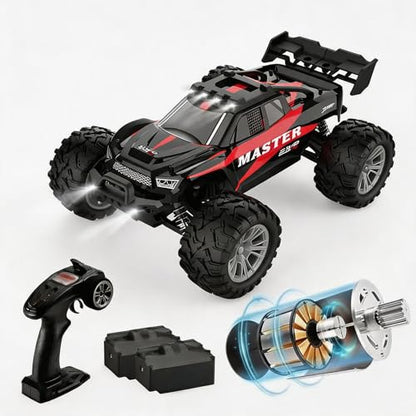 1:16 Scale 4WD High Speed Off-Road Waterproof RC Truck with Dual Batteries | dual Lipo Batteries,Hobby Grade RC car for Adults & Kids