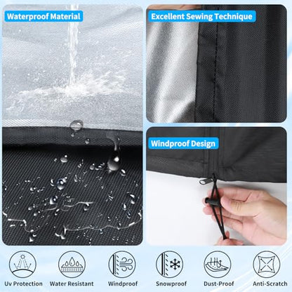 Tire Cover for Storage, Dual-Sided Use, 420D Waterproof Tire Storage Bag with 4 Felt Pads, Waterproof Zipper, Reflective Handles, UV Protection, Dirt-Resistant for Indoor & Outdoor Use –M: 28.7x43.3in - size: M: 28.7x43.3in