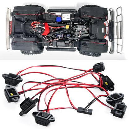 RCHUBAM RC Fender Light LED Rock Chassis Light with 8 Lamp Beads for TRX-4 | 8PCS LED Ligth,RC Upgrade Parts