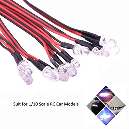 12 RC Car LED Lighting Kit Steering Brake Simulation Flash Light for 1/10 Scale Models Yokomo Tamiya HSP HPI AXIAL RC4WD Traxxas