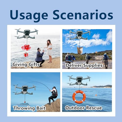 Universal UAV Release Device, Airdrop Load System | DJI Mavic/Mini4/Mini2/Mini/SE/Air2/Air Universal Rescue Equipment, Easy to Install Drone Airdrop Load Device - color: Mini5 Pro
