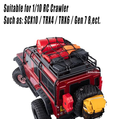 RC Upgrades Part 1/10 TRX4 TRX6 SCX10 Red cat,Luggage Net,Sleeping Bag,Luggage Bag,Luggage Case,Decorative Package,Fuel Tanks,Sand Ladder,Oil Drum,Toolbox,Style B - style: Style B-1set