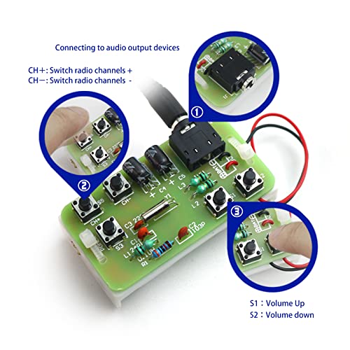 Soldering Practice Kit DIY Stereo Radio Plug-in Circuit Kit Learn Soldering Kit for Beginners - style: DJJ003
