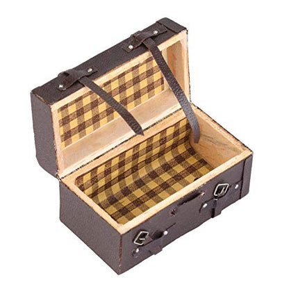 RC Luggage Box, Wood 1/10 Scale RC Climbing Truck Model Luggage Carry Case Bag for RC 4WD D90 D110