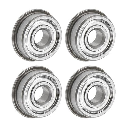 uxcell F605ZZ Flanged Ball Bearing 5x14x5mm Double Shielded Chrome Steel Flange Bearings, 4pcs - size: 5x14x5mm
