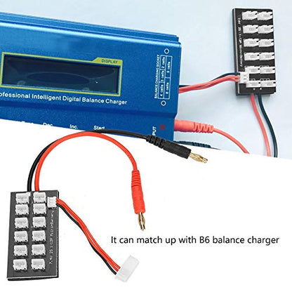 2S 7.4V LiPo Parallel Charging Board JST-PH2.0 3-Pin 4.0mm Banana Plug 2S LiPo Battery Charge Board for Balance Charger Imax B6