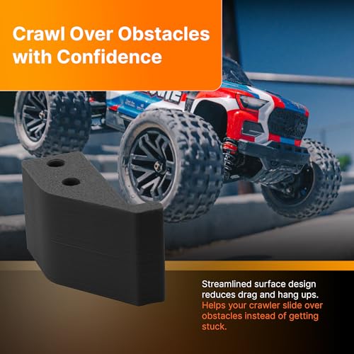SplashNColor Center Skid Plate Compatible with 1/10 Scale Crawler – Smooth Belly Protection Upgrade | Chassis Underside Guard | Obstacle-Sliding Trail Armor