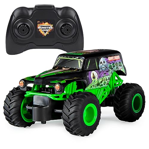 Monster Jam Official Grave Digger Remote Control Monster Truck, 1:24 Scale, 2.4 GHz, for Ages 4 and Up - style: Grave Digger