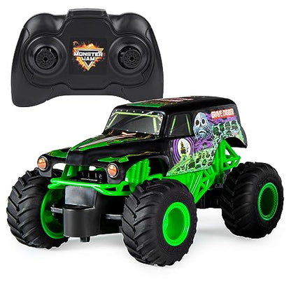 Monster Jam Official Grave Digger Remote Control Monster Truck, 1:24 Scale, 2.4 GHz, for Ages 4 and Up - style: Grave Digger