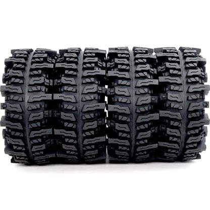 5.0'' Tall RC 1.9 Crawler Tires Soft Sticky T8 Mud Slingers Tyre for 1/10 Rock Crawling TRX4 high Trail SCX10 Wraith Upgrades, HS701545