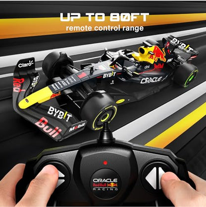 Voltz Toys Authentic Licensed 1:18 F1 RedBull Rb18 Car Remote Control Car - F1 Collection RC car Series for Kids and Adults - 2.4GHz RC Car for Gift (1:18 RedBull Rb18(NO.1)) - color: 1:18 Redbull Rb18(no.1)