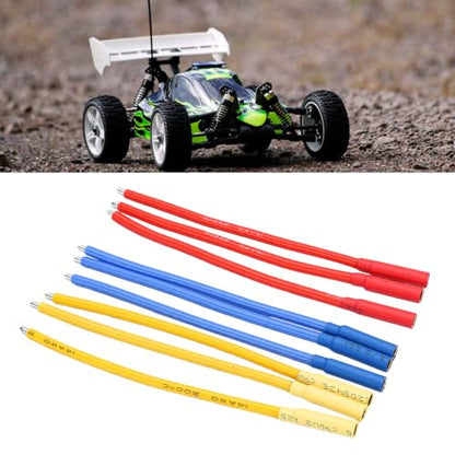 Generic ESC Extension Cable, 14AWG Silicone ESC Wire with 4.0mm Banana Female Connector, 9 Pack 120mm for RC Cars Boats Brushless Motor Setup