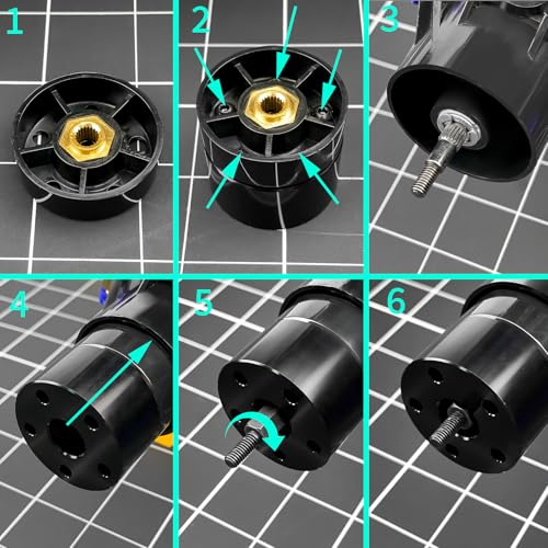 4PCS MORFUM 210g/Set RC Front Wheel Hex Hub 19mm Offset Extension Combiner Widen Adapter Spacers Extended Wheel Hex Hubs Offset Spacers Compatible with 1/10 Tamiya Clod Buster 4×4×4 RC Car