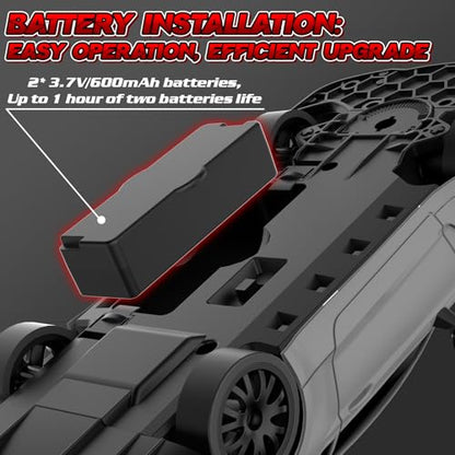 RC Drift Car 1/20 Scale 2.4GHz 4WD Remote Control Cars with Led Lights 22KM/H High Speed &1/28 Scale Gesture Sensing RC Stunt Cars Toys for 6-12 Years Old Boys Girls