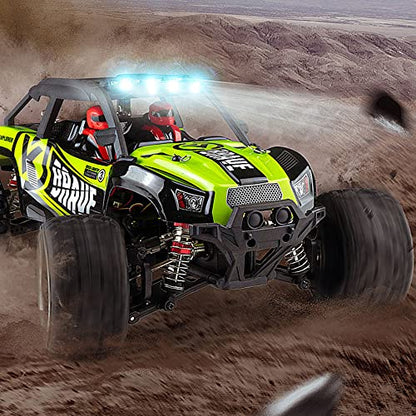 RC Car, 1/14 Scale 2.4GHz Remote Control Car, 4WD 50km/h High Speed Racing Car, Off-Road Buggy Drift Car RTR with Aluminum Alloy Chassis, Zinc Alloy Gear