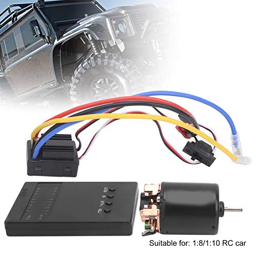 Brushed 80A ESC Program Board Set for 1/8 1/10 RC Car, Excellent Heat Dissipation, Low Voltage Protection for Car Enthusiasts with Remote Control