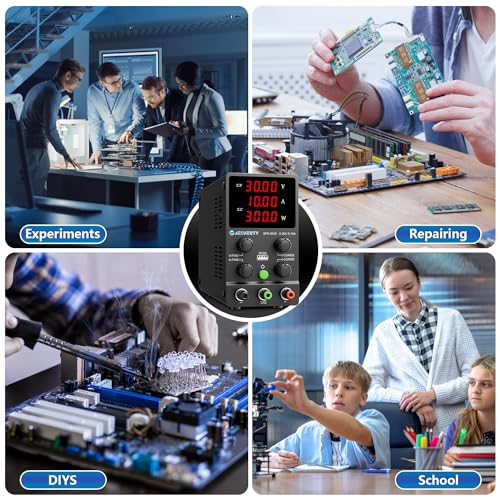 DC Power Supply Variable, 0-30V 0-10A Adjustable Switching DC Regulated Bench Power Supply with High Precision 4-Digit LED Display, 5V/2A USB Port, Coarse and Fine Adjustment SPS-3010 - color: SPS(Red LED), size: 30V 10A