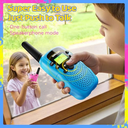 Walkie Talkies for Kids Rechargeable, 2000 mAH Last 3-4 Days 2 Way Radios Toys for 3-12 Year Old Boys Girls to Outside, Camping, Hiking Birthday Holiday Easter Basket Stuffers Presents - color: Rechargeable