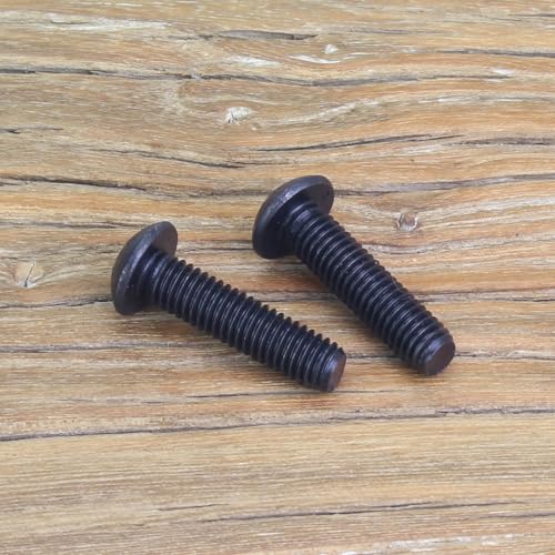 55 Pieces M5 x 20mm Button Head Socket Cap Screws, Thread Pitch 0.8mm, Sutemribor M5 Black Screws, 10.9 Grade Alloy Steel, Black Oxide Finish, Fully Threaded - size: M5 x 20mm, style: Button Head