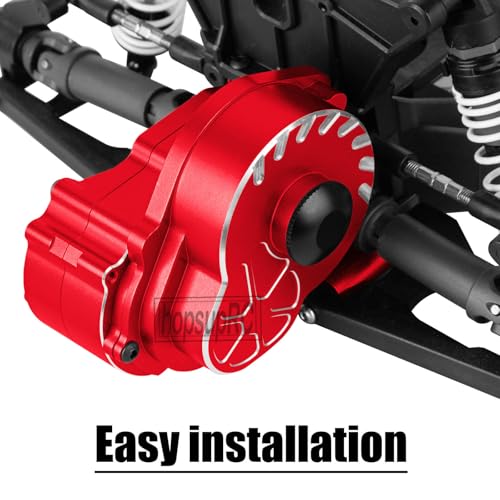 Metal Magnum 272R Assembled Transmission Upgrades Part for 1/10 Slash/Rustler/Stampede/Bandit 2WD VXL. Gearbox Transmission Bundle with Tooth Spur Gear Hops Up. #9495(Red) - color: Red(for 1/10)