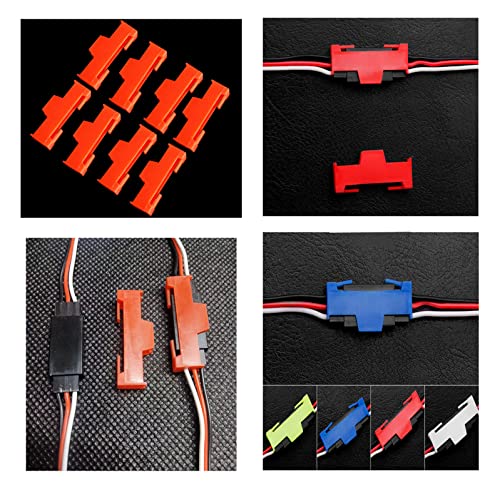Skrnrhrery Servo Cable Clip Lock, 50 Pcs Servo Extension Cable Safety Connector Clip Lock for Servo Extension Cable Male/Female Or Servo Y Adapter Cable, Jr Servo Cable Kit