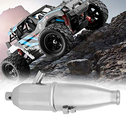 RC Car Exhaust Pipe,Aluminum Side Exhaust Pipe for 1/10 HSP RC Buggy Car Parts Truck Engine Parts for Cars, Sedans Nitro Truck Engine Parts