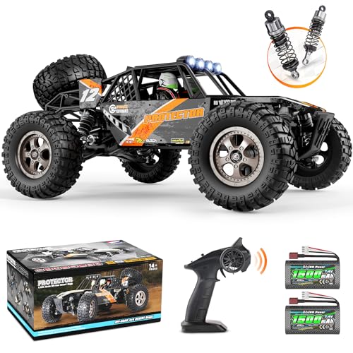 HAIBOXING 905 Protector 1:12 Scale RC Cars, Off-Road RC Buggy Hobby Grade | Aluminum Oil-Filled Shocks, Fast Remote Control Car 38 km/h, 2.4GHz Waterproof ESC, Perfect for Kids& Adults, Dual Batteries