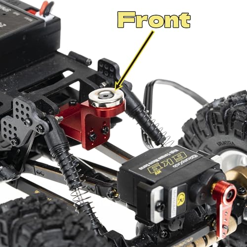 RampCrab AX24 Invisible Body Shell Mount, Magnetic Body Post Set for 1/24 RC Crawler Car AX24 XC-1 Upgrades Accessories, Aluminium Alloy, Red - color: red