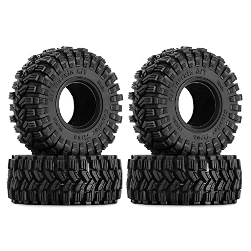 INJORA 1.0 58 * 24mm All Terrain Tires for 1/18 1/24 RC Crawler, T1017