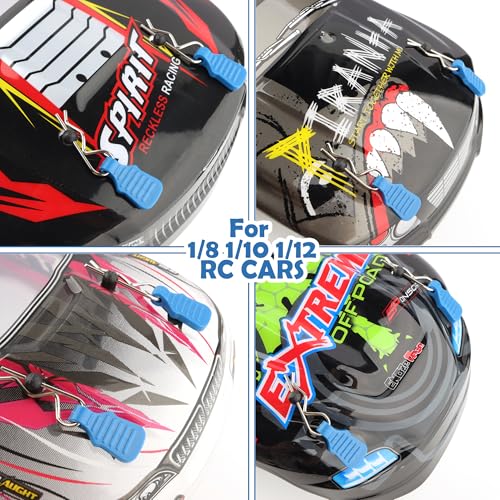 50 Pieces 1.2mm Universal RC Body Clips with Pull Tabs Car Clips RTR Clip Pins H165 Assembly Spare Parts for 1:8 1:10 1:12 Scale Redcat HPI Himoto HSP Exceed RC Car Parts Truck Buggy（Blue
