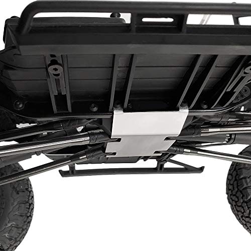 RC Stainless Steel Chassis Armor Protection Center Skid Plate Axle Chassis Guard Protector for SCX10 90046 1/10 RC Crwaler Car Upgrade Parts