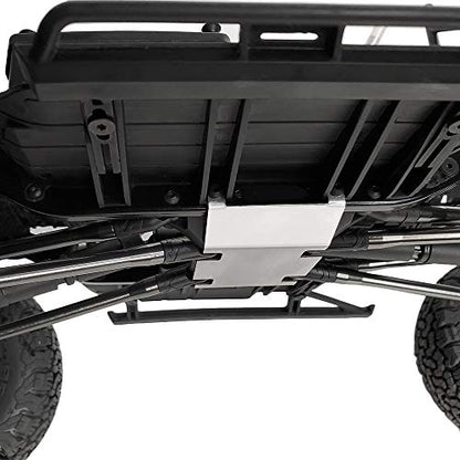 RC Stainless Steel Chassis Armor Protection Center Skid Plate Axle Chassis Guard Protector for SCX10 90046 1/10 RC Crwaler Car Upgrade Parts