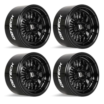 GOTECK RC Rims 1.9 Beadlock Wheels Heavy Duty CNC Aluminum Crawler RC Wheel Rim Set Wheel Hub 4pcs-Set for 1/10 RC Crawler, TRX4 Axial SCX10 II SCX10 III Redcat Gen8, RC4WD D90 - color: GS2911