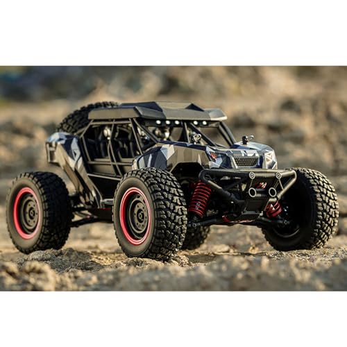 Scy 16106 1/16 Remote Control Off-Road Car AWD Rc Electric Desert Truck Light System Charging Protection Rc390 Motor 30A Esc Hobby Grade Model for Adult Hobby(Dark Gray) - color: Dark Gray