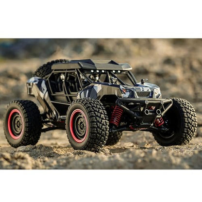 Scy 16106 1/16 Remote Control Off-Road Car AWD Rc Electric Desert Truck Light System Charging Protection Rc390 Motor 30A Esc Hobby Grade Model for Adult Hobby(Dark Gray) - color: Dark Gray