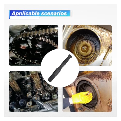 Car Parts Washer Brush, Bullet Head Parts Cleaning Brush for Cleaning Car Interior Exterior, Engine Parts, Wheel Bearing, Boats, Household Grime (Black) - color: Black