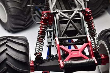 GPM for 1/8 LMT 4WD Solid AXLE Monster Truck Aluminum Front/Rear Adjustable Spring DAMPERS (130MM) -4PC Set (Gray)