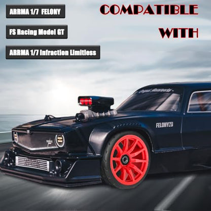 1/7 1/8 On Road Tire Set On Road Tire Tyre 17mm Wheel Rims for Arrma 1/7 Infraction Limitless FS Racing Model GT RC Car Upgrade On Road Tyre 4Pcs One Set - color: L-red, size: 4Pcs Small