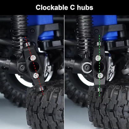 RC Cars Crawler Parts Compatible with TRX4M 1/18 RC Crawler Brass Adjustable Caster Blocks Clockable C Hub Carriers Upgrade Parts Accessories