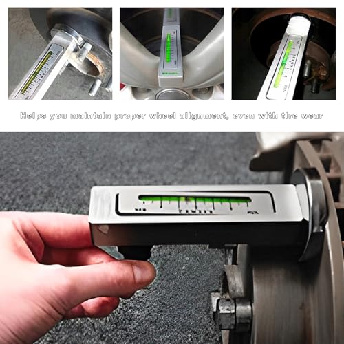 Adjustable Magnetic Gauge Tool, Wheel Camber Caster Pillar Alignment Tool, Universal Camber Strut Wheel Alignment Gauge for SUV Truck RV Tire Repair, Car Accessories (White) - color: White