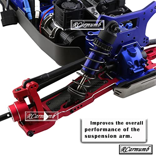 Upgrades Part for 1/8 Sledge 4WD, Alloy Caster Block & Steering Blocks & Rear Stub Axle Carriers Hops up for Sledge 4WD Monster Truck #95076-4,Replace #9537,#9532,#9552,Red - color: Red - 6pcs