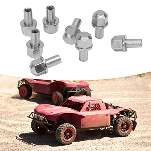 Alomejor RC Car Replacement, Reliable and Durable Hex Wheel Hub Drive, Metal Nut Set, 8Pcs Extension Column for DIY Upgrades, Maintenance, and Customi