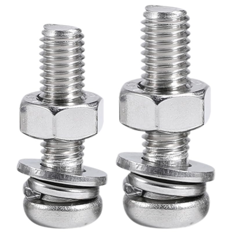 Machine Screw Assortment Kit 1007Pcs 304 Stainless Steel, #4-40#6-32#8-32#10-24 Phillips Pan Head Screws with Nuts, Flat & Spring Washers, Organized Storage Case for DIY Home Repair Automotive