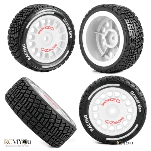 RC Highway Wheels and Tires Set w/Plastic Wheels Rim for 1/14 M-J-X14301 14302 14303 14304 RC Car,RC Tire Highway Tires Soft Tire,(4PCS) RC Vehicle Wheel,Scale On/Off Road Wheel,White - color: White(rc Wheels Tires)