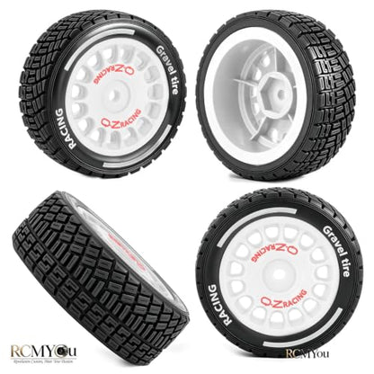 RC Highway Wheels and Tires Set w/Plastic Wheels Rim for 1/14 M-J-X14301 14302 14303 14304 RC Car,RC Tire Highway Tires Soft Tire,(4PCS) RC Vehicle Wheel,Scale On/Off Road Wheel,White - color: White(rc Wheels Tires)