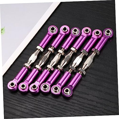 Vaguelly 6pcs Rc Car Rod Linkage Upgrade Kit Aluminum Turnbuckle Rods Easy Installation for Scale Vehicles - color: Purple