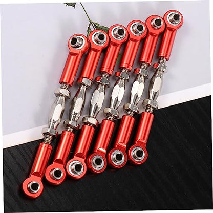 BESTonZON 6pcs Adjustable Turnbuckle Rod Linkage for Rc Redcat Hsp Racing Hpi Truck Buggy Red Steering Upgrade Parts Easy Install