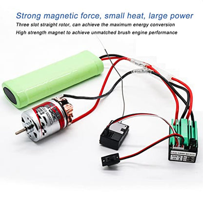 RC Motor 540 Brushed Water Proof Motor RC Car Boat Shaft 3.175mm for 1:10 Remote Control Crawler Axial Scx10 I II III Short Truck Boat Aaccessories (40t) - style: 40t